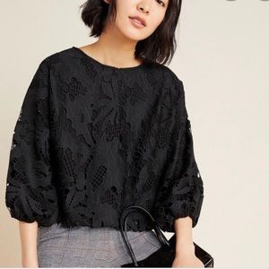 Anthropologie Eri + Ali Annmarie Lace Blouse Size XS